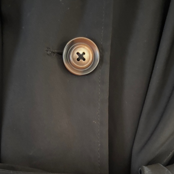 Chico's Black Trench Coat with Leopard Lining - Picture 4 of 6